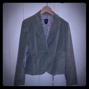 Pale Green Velveteen Cotton Blazer size 6